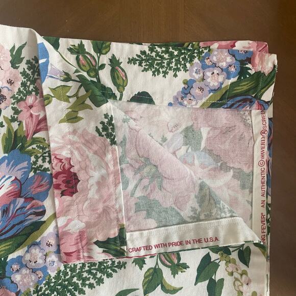 CUSTOM Floral Drapes Waverly Spring Fever Rod Pocket Pair 75.5” x 51.5” Cottage - Picture 4 of 5
